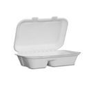 Vegware B002NW 9 X 6in/245 X 155mm 2-Comp Nourish Moulded Fibre Clamshell additional 1