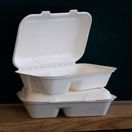 Vegware B002NW 9 X 6in/245 X 155mm 2-Comp Nourish Moulded Fibre Clamshell additional 2