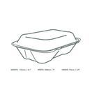 Vegware VA-SH89NW 9 X 6in/245 X 155mm Large Nourish Moulded Fibre Clamshell additional 3