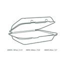 Vegware VB09RNW 9 X 8in/240 X 205mm Nourish Moulded Fibre Lunchbox additional 3