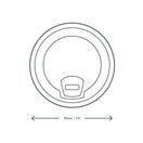 Vegware C96F-SP 96-Series PLA Sipping Lid additional 3