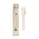 Vegware VT-FK6W Compostable Wooden Fork, Wrapped additional 1