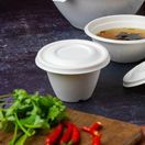 Vegware BL90F Nourish Moulded Fibre Bonnie Lid (fits 4 &amp; 6oz bowl) additional 2