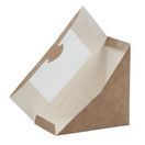 Colpac 10310 Recyclable Kraft Front-Loading Sandwich Wedges With PLA Window additional 4