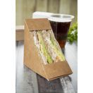 Colpac 10310 Recyclable Kraft Front-Loading Sandwich Wedges With PLA Window additional 7