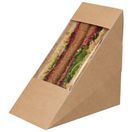 Colpac 10228 Zest 72mm Compostable Kraft Sandwich Wedges With Cellulose Window additional 1
