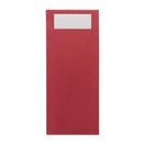 Europochette Classic Size Beet Red Cutlery Pouch with White 2ply Napkin additional 1