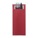 Europochette Classic Size Beet Red Cutlery Pouch with White 2ply Napkin additional 2