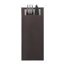 Europochette Classic Size Chocolate Brown Cutlery Pouch with Kraft 2ply Napkin additional 2