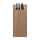 Europochette Classic Size Kraft Brown Cutlery Pouch with Kraft 2ply Napkin additional 2