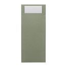 Europochette Classic Size Sage Green Cutlery Pouch with White 2ply Napkin additional 1