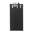 Europochette Royal Size Black Cutlery Pouch with White Soft 2ply Napkin additional 2