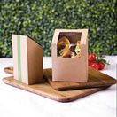 Vegware VWWTT Compostable Kraft Tortilla Wrap Boxes With PLA Window additional 3