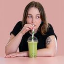 Vegware PS12-GS Bubble Tea Green Stripe 12mm Paper Straw additional 2