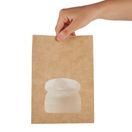 Colpac 10376 Recyclable Paper Sandwich / Deli Bags With Window Kraft additional 5