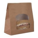 Colpac 10376 Recyclable Paper Sandwich / Deli Bags With Window Kraft additional 1