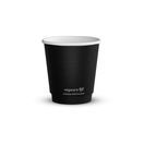 Vegware VDW-B10 10oz Double Wall Black Hot Cup, 89-Series additional 1