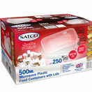 Satco 500ml Plastic Microwavable Heavy Duty Containers With Lids additional 3