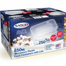 650ml Plastic Satco Microwavable Heavy Duty Containers With Lids additional 3