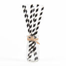 Black and White Biodegradable 2ply Paper Straws 6mm additional 1