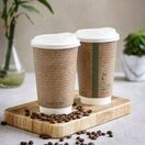 Vegware VDW-16 16oz Double Wall Brown Kraft Cup, 89-Series additional 3