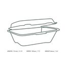 Vegware B001 7 x 5in Bagasse Clamshell Box additional 3