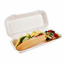 Vegware VB12 12" x 6"  Bagasse Hinged Food Container 14.5cm x 31cm x 6cm additional 2