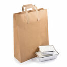 Extra Large Brown Kraft Paper Carrier Bags Tape Handle additional 2