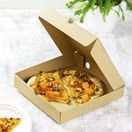 Vegware 9" BOX009 Brown Kraft Cardboard Pizza Box additional 4