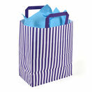 25cm x 30cm x 14cm Purple Striped Medium Paper Carrier Bags additional 1