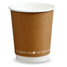 12oz Double Wall Brown Compostable Paper Cup Biopak additional 1