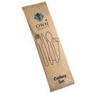Compostable Wooden Cutlery Pack (Knife, Fork, Napkin &amp; Spoon) additional 2