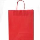 Red Small Paper Carrier Bags Twist Handle 24cm x 31cm x 11cm additional 1
