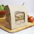 6 x 3 x 9in Kraft Natureflex Window Bloomer Bag Vegware VBLOOM2 additional 2