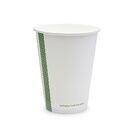 Vegware LV-12 12oz White Single Wall Hot Cup, 89-Series additional 4