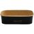 Vegware SBC-16 16oz/500ml Rectangular Black Paper Food Container