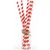 Red &amp; White Paper Smoothie Straw 200mm x 8mm Bore