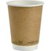 Vegware VDW-8 8oz Double Wall Brown Kraft Cup