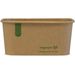 Vegware SKC-34 34oz / 1000ml Rectangular Kraft Food Container