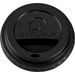 Dispo 44737 79mm Black Plastic Lids To Fit 8oz Hot Cups