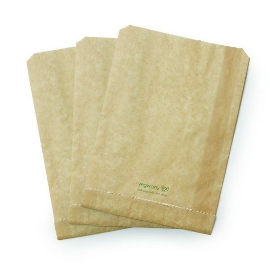 Vegware VHC-GB6.5 Compostable Therma Paper Hot Food Bags 229 x 165mm