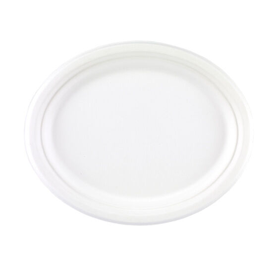 Bagasse Oval Plates 10" x 12"