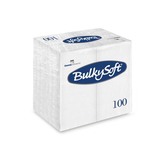 Bulkysoft 40cm Redifold / 8 Fold 2ply White Paper Napkins