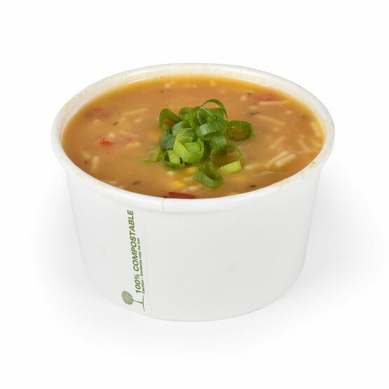 12oz White Biodegradable Soup Containers