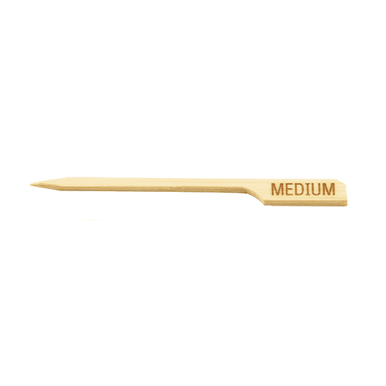 Medium Steak Marker 3.5" Bamboo Paddle Picks