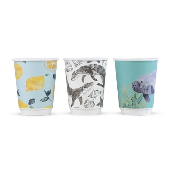 Vegware VDW-A12 12oz Gallery Design Double Wall Hot Cup