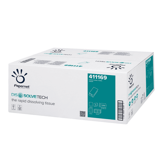 Disolvtech 2Ply V Fold White Paper Towels 41169