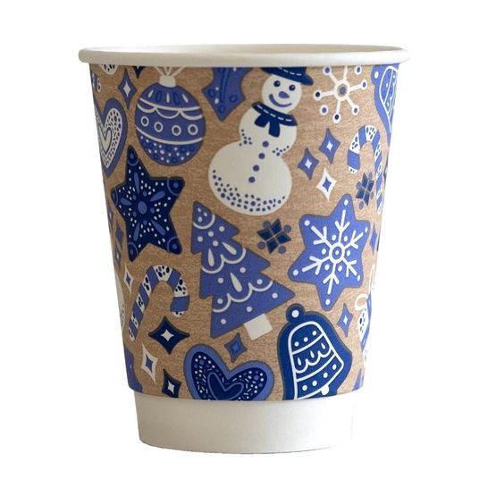 Vegware Christmas Double Wall Hot Cup 79-Series 8oz