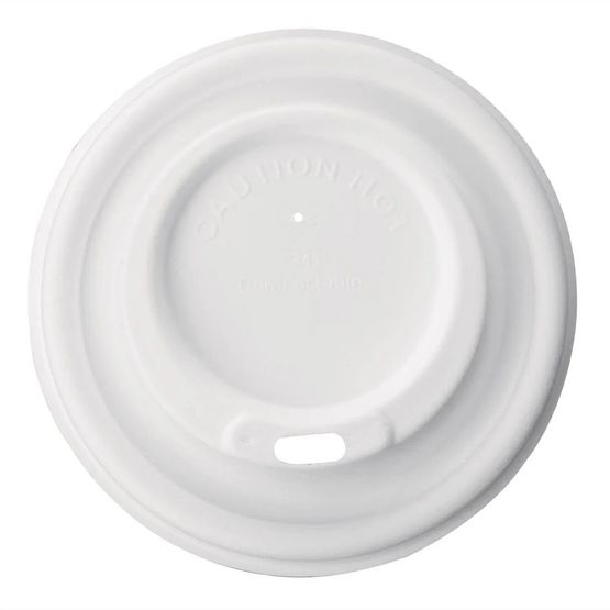 Fiesta Compostable Bagasse Coffee Cup Lids 340ml / 12oz