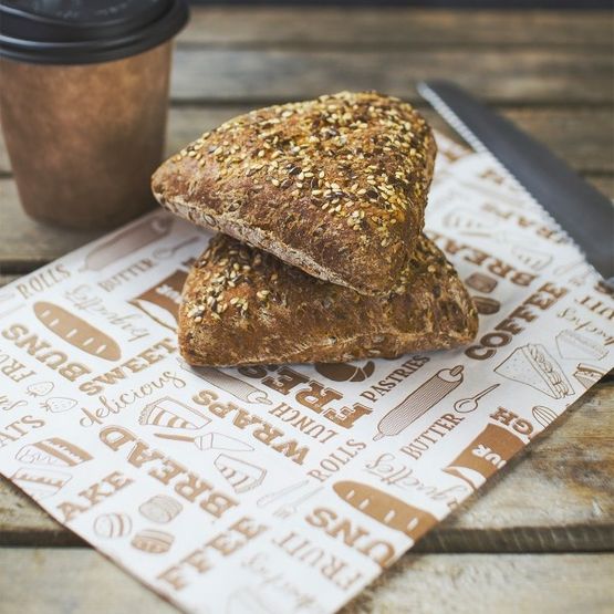 Vegware 400 X 300mm White Greaseproof - VGGSH-BAKERY